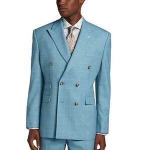 Tayion Classic Fit Suit Separates Coat Light Blue NWT Size 46R
